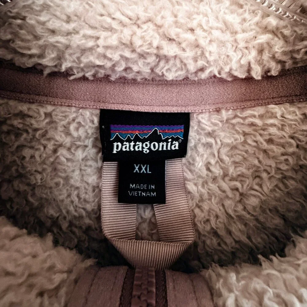 Womens XXL Fleece Patagonia Pull Over 1/4 Zip Champagne Color - Picture 3 of 9